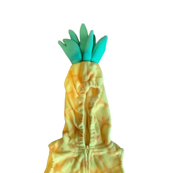 Carters Infant Pineapple Costume 12 Months Soft Plush Hooded Romper Halloween - Picture 2 of 5